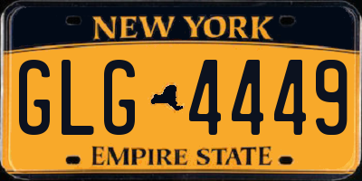 NY license plate GLG4449