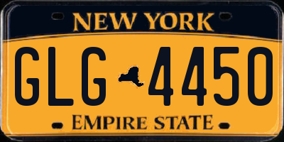 NY license plate GLG4450