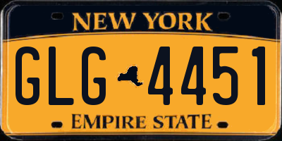 NY license plate GLG4451