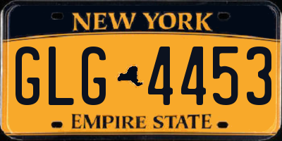 NY license plate GLG4453