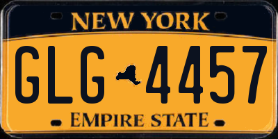 NY license plate GLG4457
