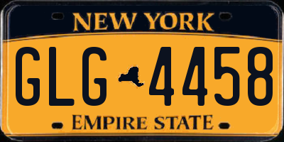 NY license plate GLG4458