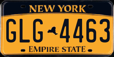 NY license plate GLG4463