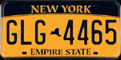 NY license plate GLG4465