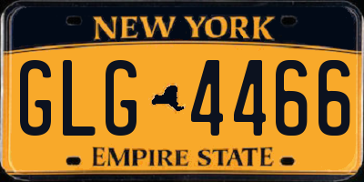 NY license plate GLG4466