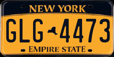 NY license plate GLG4473