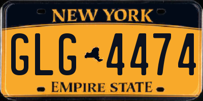 NY license plate GLG4474