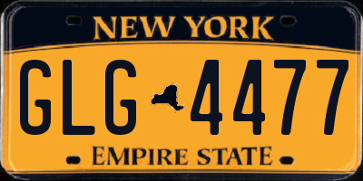 NY license plate GLG4477