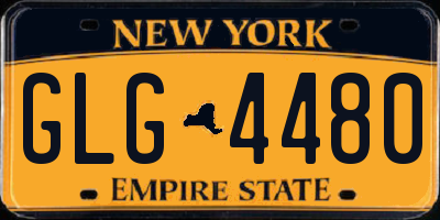 NY license plate GLG4480