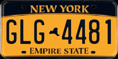 NY license plate GLG4481