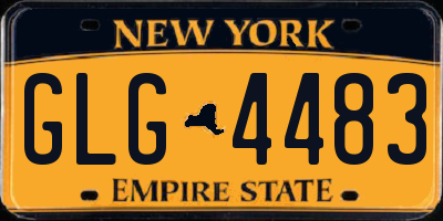 NY license plate GLG4483