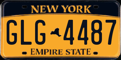 NY license plate GLG4487