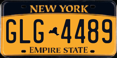 NY license plate GLG4489