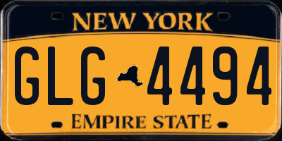 NY license plate GLG4494