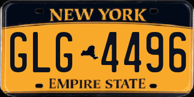 NY license plate GLG4496