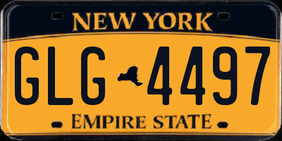 NY license plate GLG4497