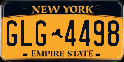 NY license plate GLG4498