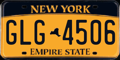 NY license plate GLG4506