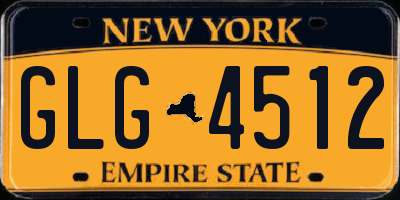 NY license plate GLG4512