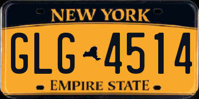 NY license plate GLG4514