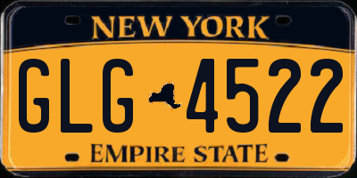 NY license plate GLG4522