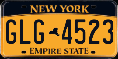 NY license plate GLG4523