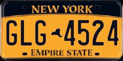 NY license plate GLG4524