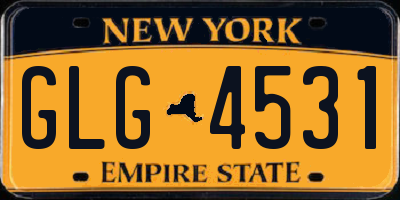 NY license plate GLG4531