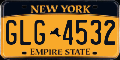 NY license plate GLG4532