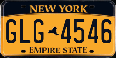 NY license plate GLG4546