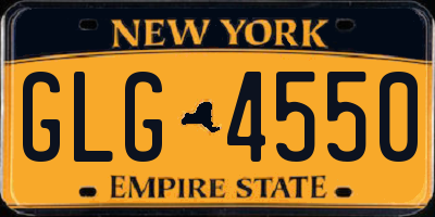 NY license plate GLG4550