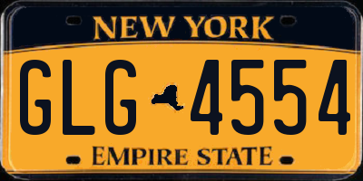NY license plate GLG4554