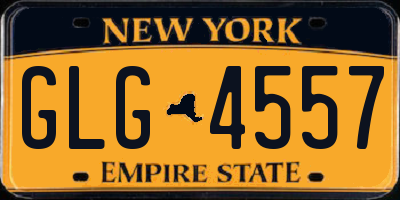 NY license plate GLG4557