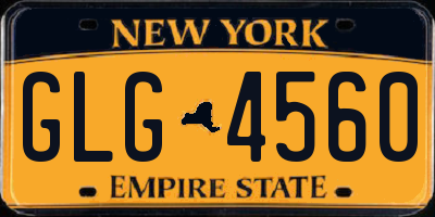 NY license plate GLG4560
