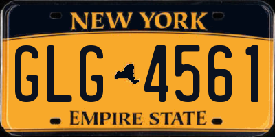 NY license plate GLG4561