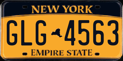NY license plate GLG4563