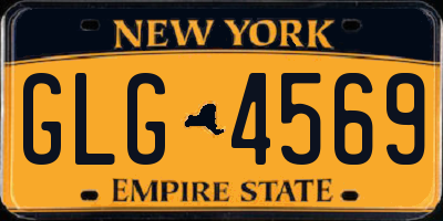 NY license plate GLG4569