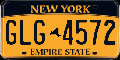 NY license plate GLG4572
