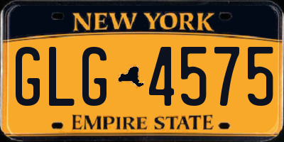 NY license plate GLG4575