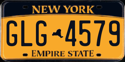 NY license plate GLG4579