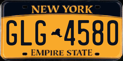 NY license plate GLG4580