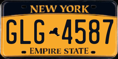 NY license plate GLG4587