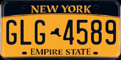 NY license plate GLG4589