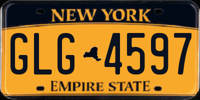NY license plate GLG4597
