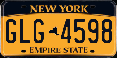 NY license plate GLG4598