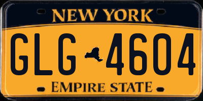 NY license plate GLG4604