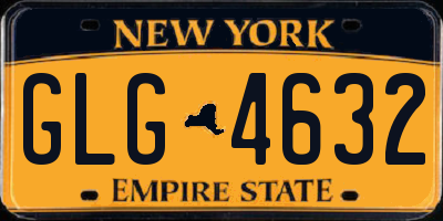 NY license plate GLG4632