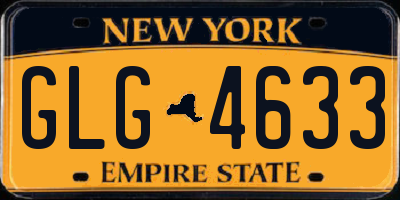 NY license plate GLG4633