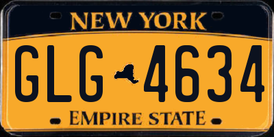 NY license plate GLG4634
