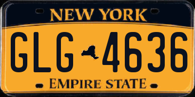 NY license plate GLG4636
